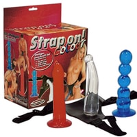 You2Toys Strap on! Colour postroj s dildy