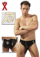Latexové Slipy s análním dildem