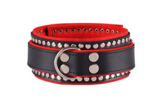 Obojek zdobený black/red